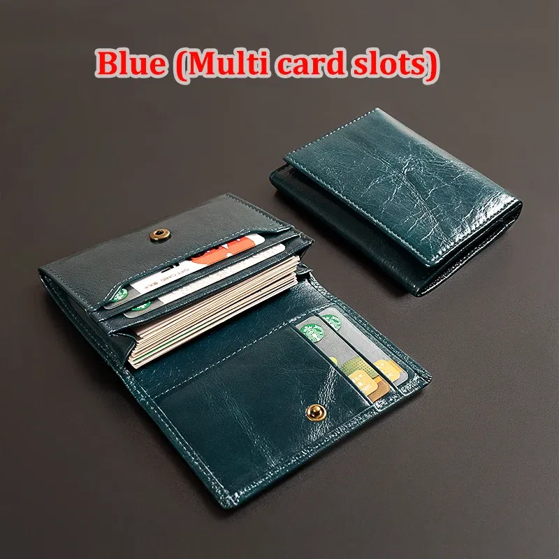 Color: Beige, Ships From: CHINA - Luxury Genuine Leather Cowhide Card Holder RFID Blocking Purse Men and Women Credit Card Wallet Slim Business ID VIP Cards Bags