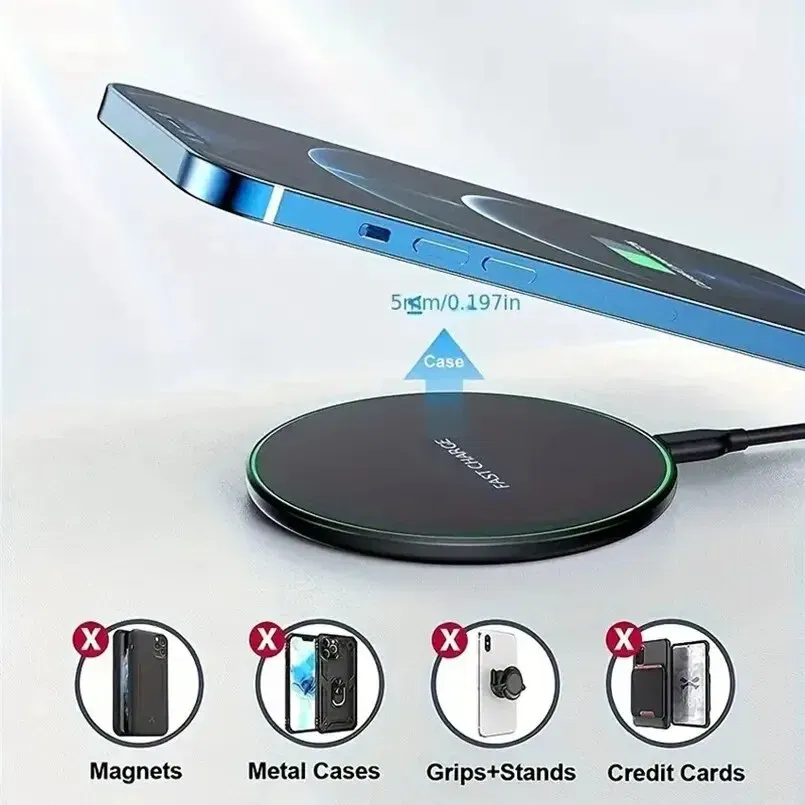 Color: WHITE - 30W Wireless Charger For iPhone 15 14 13 12 X Pro Max Induction Fast Charging Pad Dock Station For Samsung S23 S22 Xiaomi Huawei