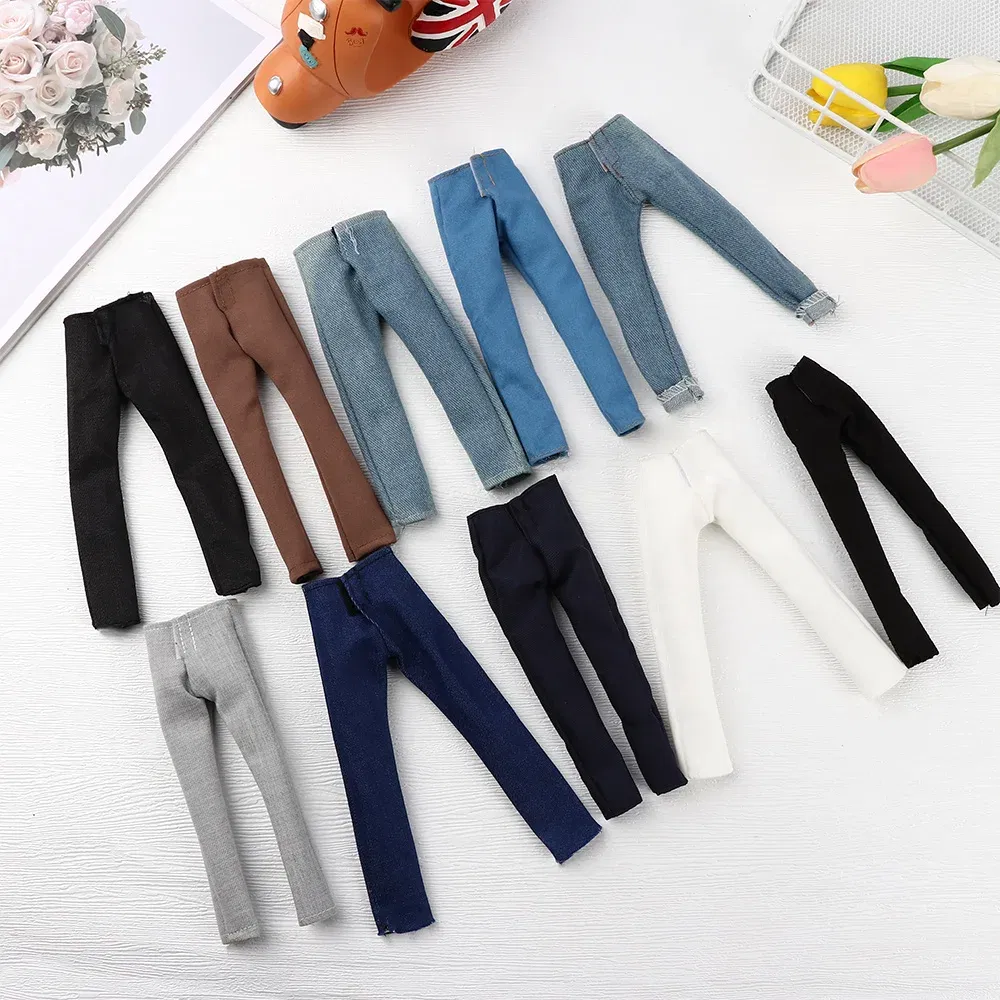 Color: Chocolate - High Quality 1/6 Male Doll Clothes Jeans Pants For Ken Doll Trousers Boyfriend Ken Prince Male Doll Casual Wear Doll Accessories