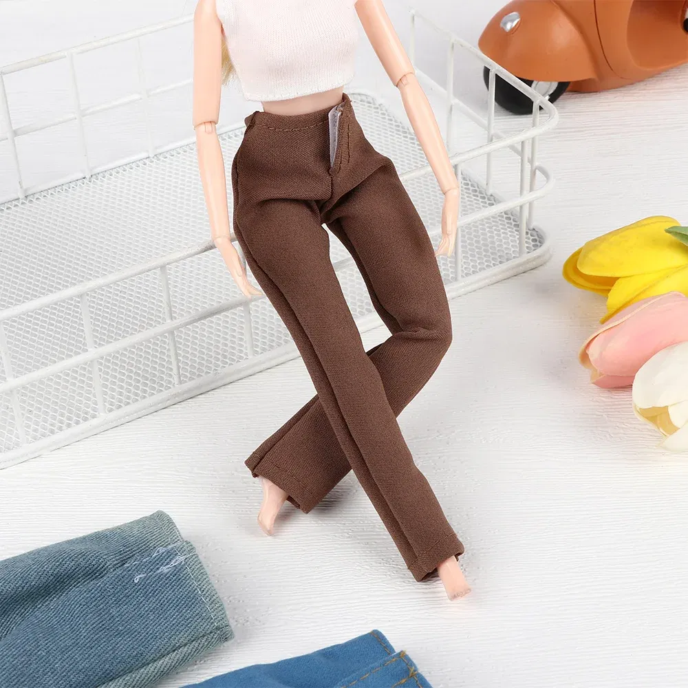 Color: Chocolate - High Quality 1/6 Male Doll Clothes Jeans Pants For Ken Doll Trousers Boyfriend Ken Prince Male Doll Casual Wear Doll Accessories
