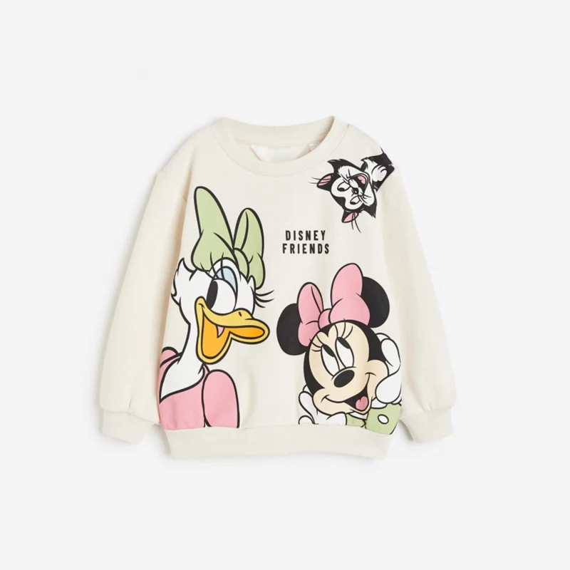 Color: Olive Drab, Kid Size: 4T - Spring New Mickey Sweatshirt Loose Fashion Long Sleeved Tops O-neck Children Baby Casual Hoodies Boys Clothing Cartoon Sweater