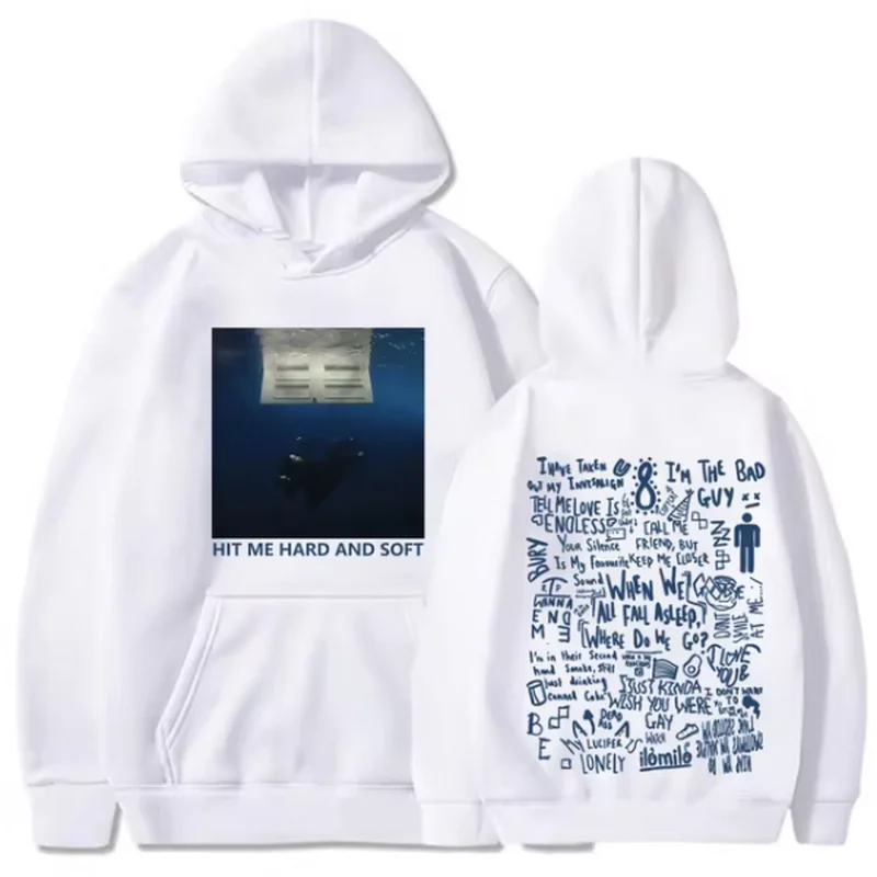 Color: Brown, Size: M - 2024 Hit Me Hard and Soft Tour Hoodie Billie Hoodie Men's Hoodie Sudaderas Men's Casual Sports