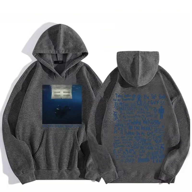 Color: Brown, Size: M - 2024 Hit Me Hard and Soft Tour Hoodie Billie Hoodie Men's Hoodie Sudaderas Men's Casual Sports