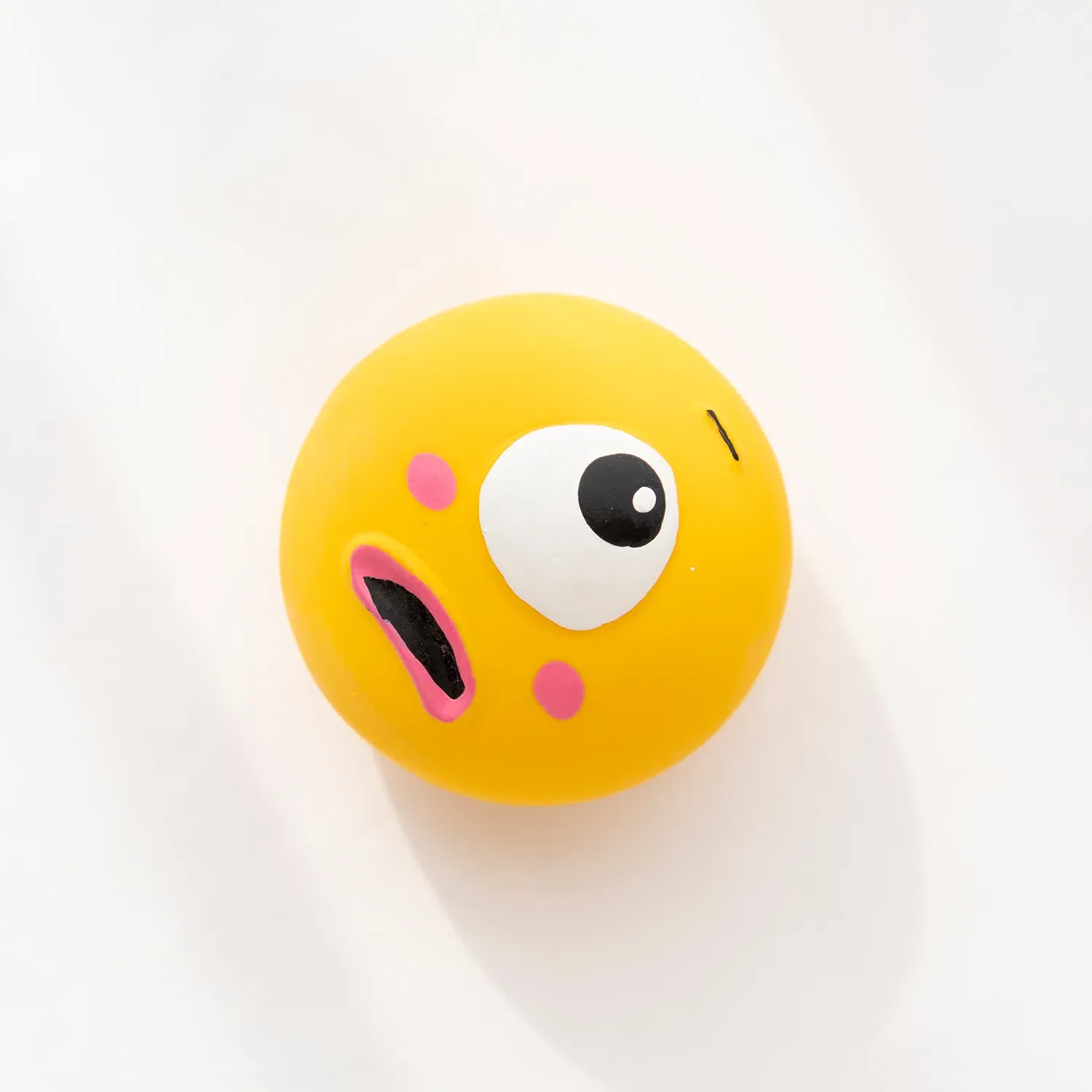 Color: Yellow - Pet Dog Toy Puppy Cat Sounding Toy Squeaky Dog Toys Pets Internective Toy Big Eyes Bouncy Dog Balls Toy Ball Pet Chew Balls Toy
