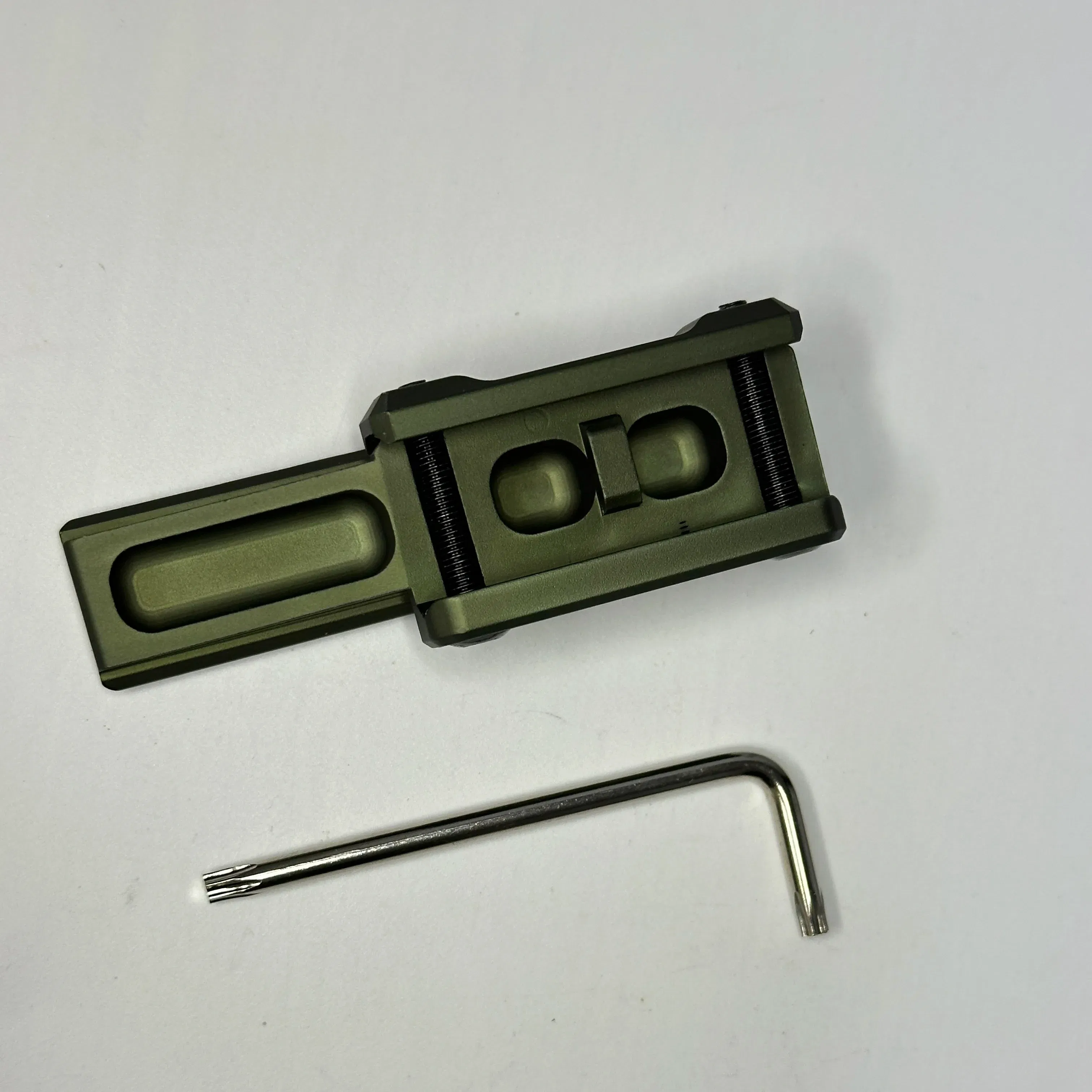 Color: Brown - Airsoft PTS CNC UN Machined 6000 Series Aluminium UNT1 T2 Tactical Fast Micro Riser 556/558/EXPS3-0