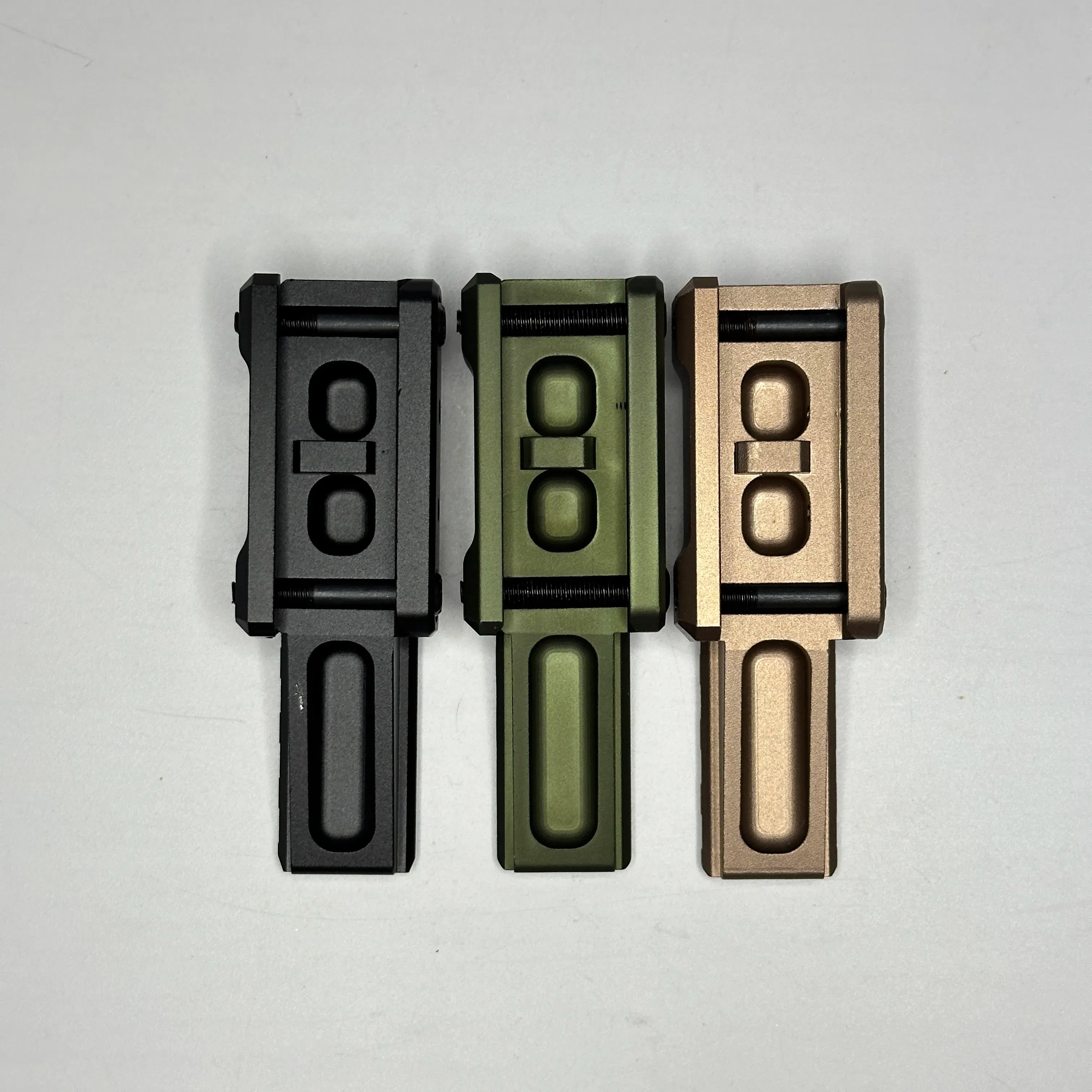 Color: Brown - Airsoft PTS CNC UN Machined 6000 Series Aluminium UNT1 T2 Tactical Fast Micro Riser 556/558/EXPS3-0