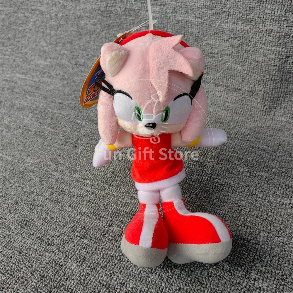 Color: black, Height: 0-10cm - 2025 20CM New Japanese Pink Plush Toy Amy rose Cute Cartoon Doll Girls Birthday Christmas Gifts