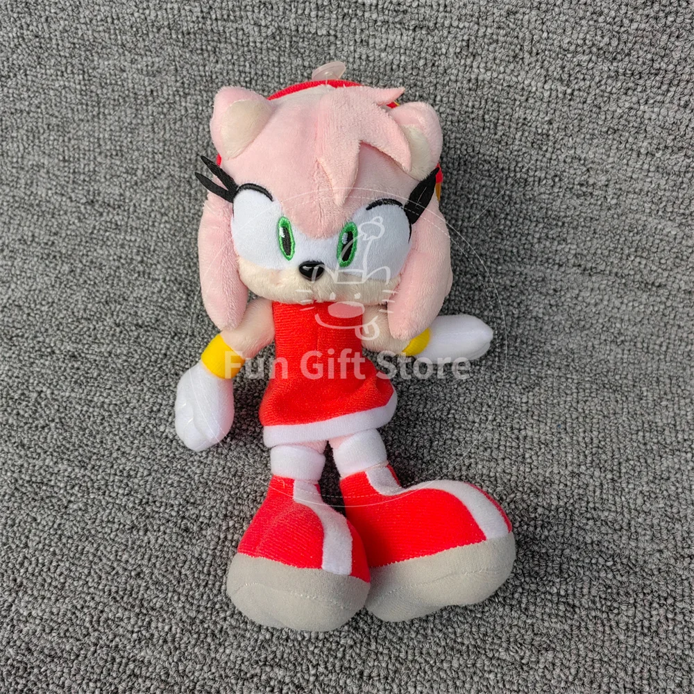 Color: black, Height: 0-10cm - 2025 20CM New Japanese Pink Plush Toy Amy rose Cute Cartoon Doll Girls Birthday Christmas Gifts