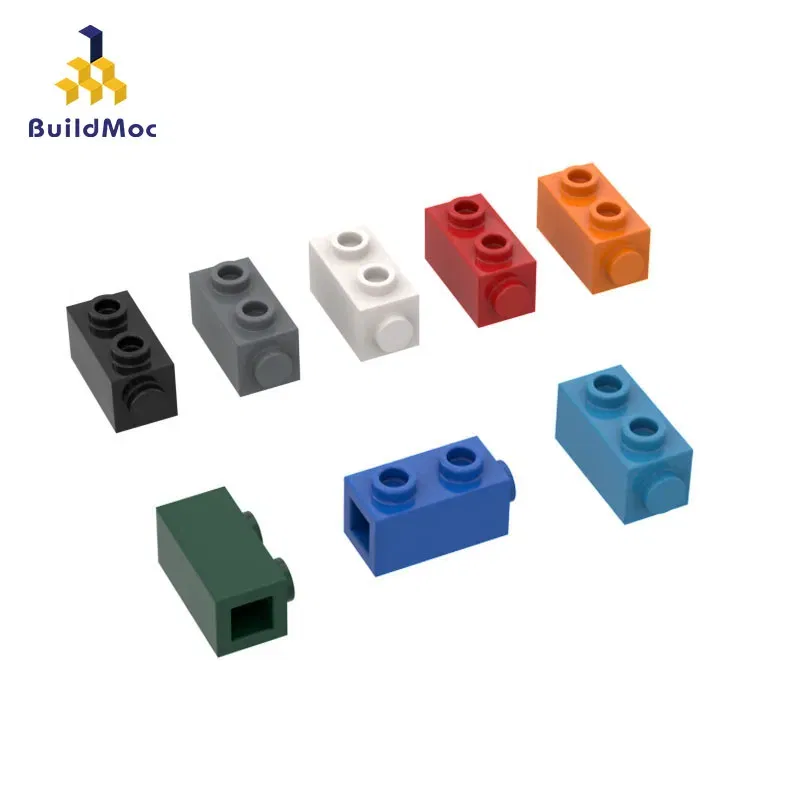 Color: WHITE - 10PCS Assembles Particles 32952 1x1x1 2/3 Single side Mini Bricks Building Blocks DIY Replaceable Parts Toys For Children Gifts