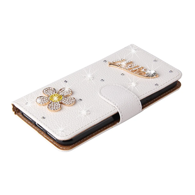 Color: Blue, Material: Other - Flip Glitter Case For Samsung Galaxy S25 Ultra S24 FE S23 S22 S21 S20 Plus A35 A55 A16 A14 A15 A34 A54 Leather Cover Case