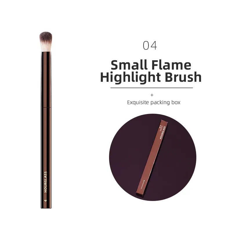 Handle Color: GRAY - Hourglass Makeup Brushes Powder Foundation Concealer Blusher Bronzer Eye Shadow Eyebrow Eyeliner Sculpting Brush