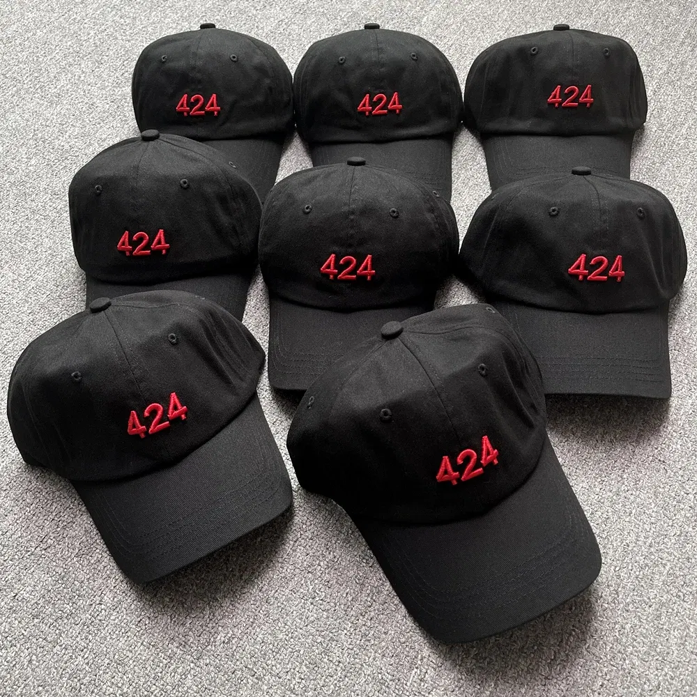 Frog drift Streetwear Summer Embroidery 424 FourtwoFour Sun Adjustable Casual Fashion Black Baseball cap hat for men