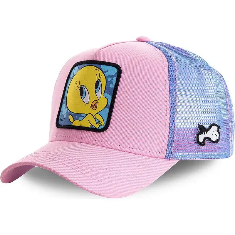Color: Brown - High Quality Disney Styles Anime Cartoon Snapback Cotton Baseball Cap Men Women Hip Hop Dad Mesh Hat Trucker Hat Dropshipping