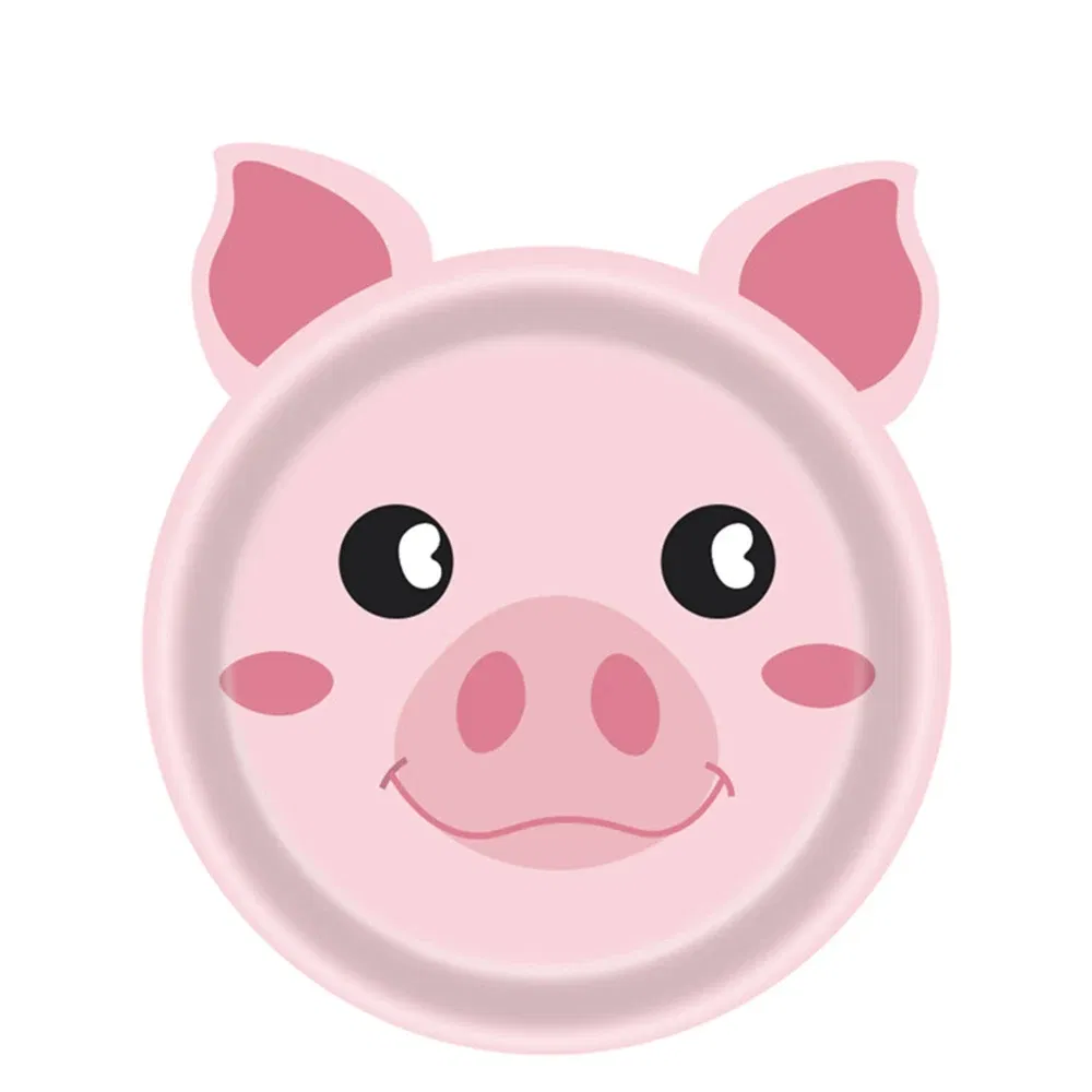 Color: Deep Sapphire, Capacity: 480ml - Farm Animals Party Paper Plates Chicken Pig Cow Sheep Horse Disposable Plates Farm Birthday Party Supplies for Baby Shower