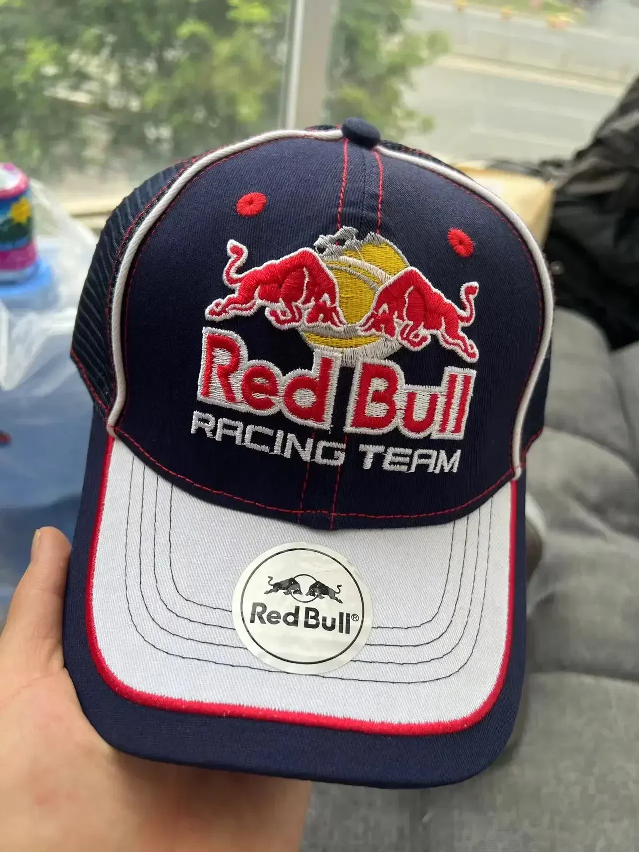 Color: black - Red Bull Baseball Hat Embroidered Red Bull Sun Hat High Quality Street Trendy Brand Sports Hat