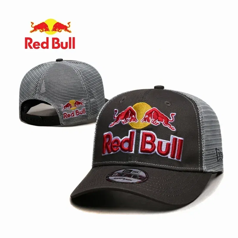 Color: black - Red Bull Baseball Hat Embroidered Red Bull Sun Hat High Quality Street Trendy Brand Sports Hat