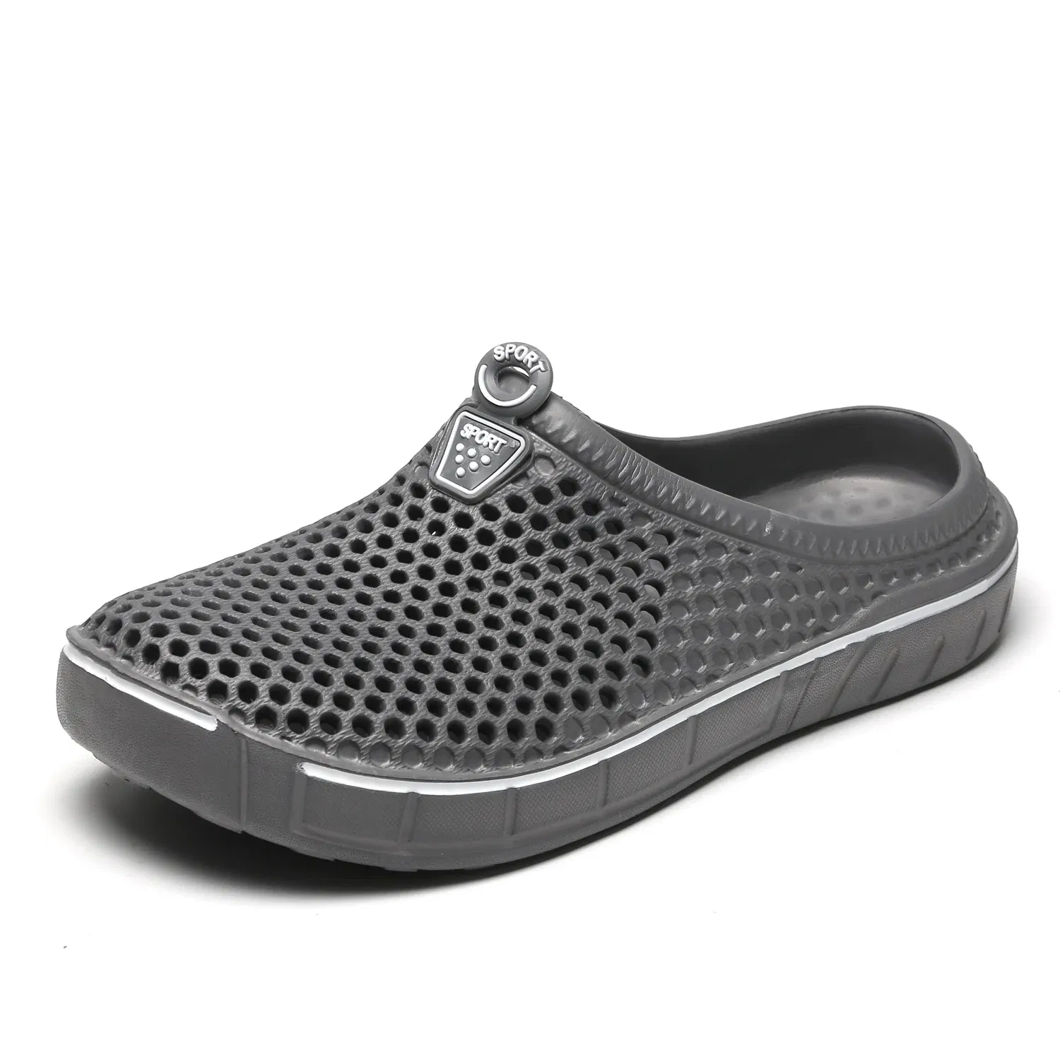 Color: black, Shoe Size: 43 - Men Slippers Beach Shoes Unisex Summer Hollow Outdoor Casual Men Beach Sandal Flip Flops Shoes Non-slip Size 36-45 Mens Slippers