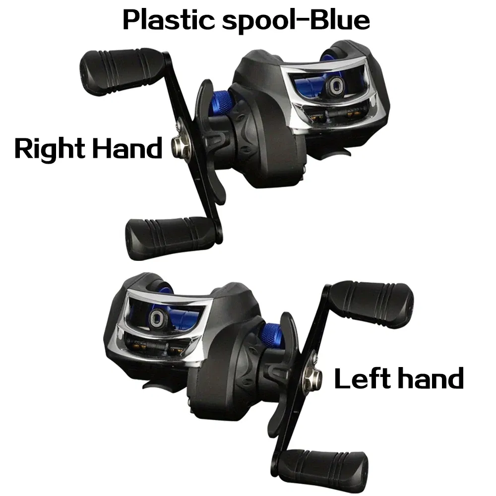 Color: Blue, Use Mode: Left Hand, Bearing Quantity: 18 - BILLINGS Baitcasting Reel AK Series,7.2:1 Gear Ratio 18+1BB,18LB Max Drag,Shallow Spool,For Freshwater Saltwate