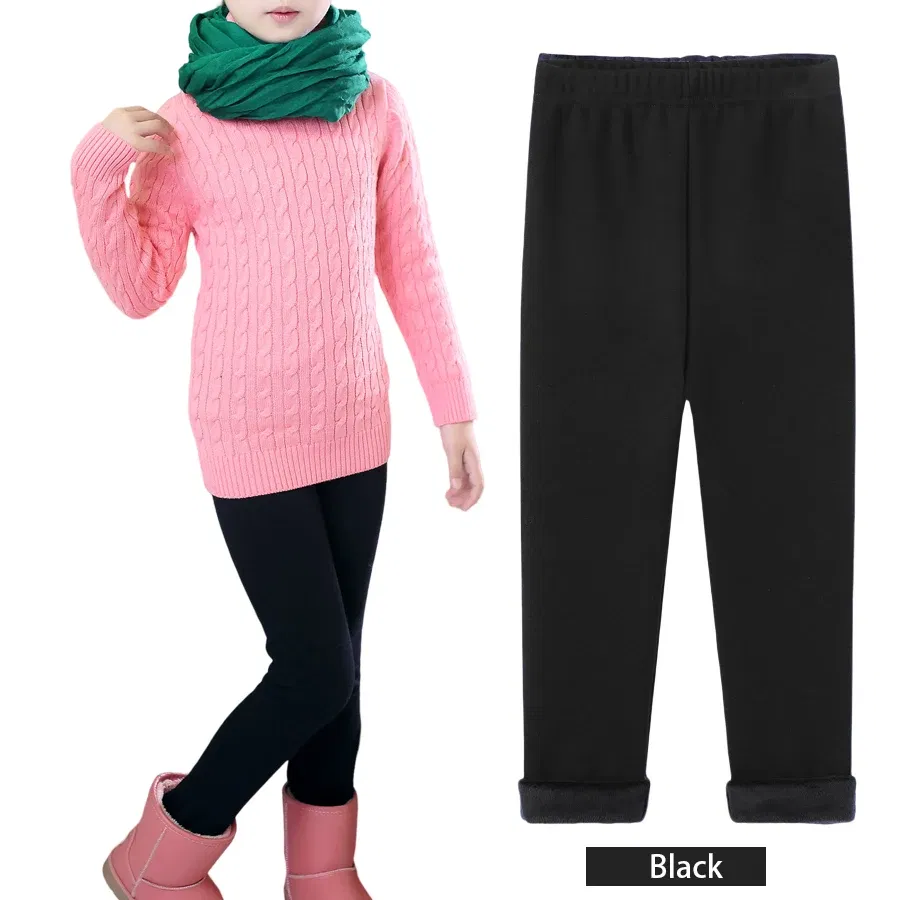 Color: Brown, Size: 62, Ships From: CHINA - SheeCute Girls Winter Warm Pants Kids Fleece Lined Leggings for 3-11 Years SCW7101