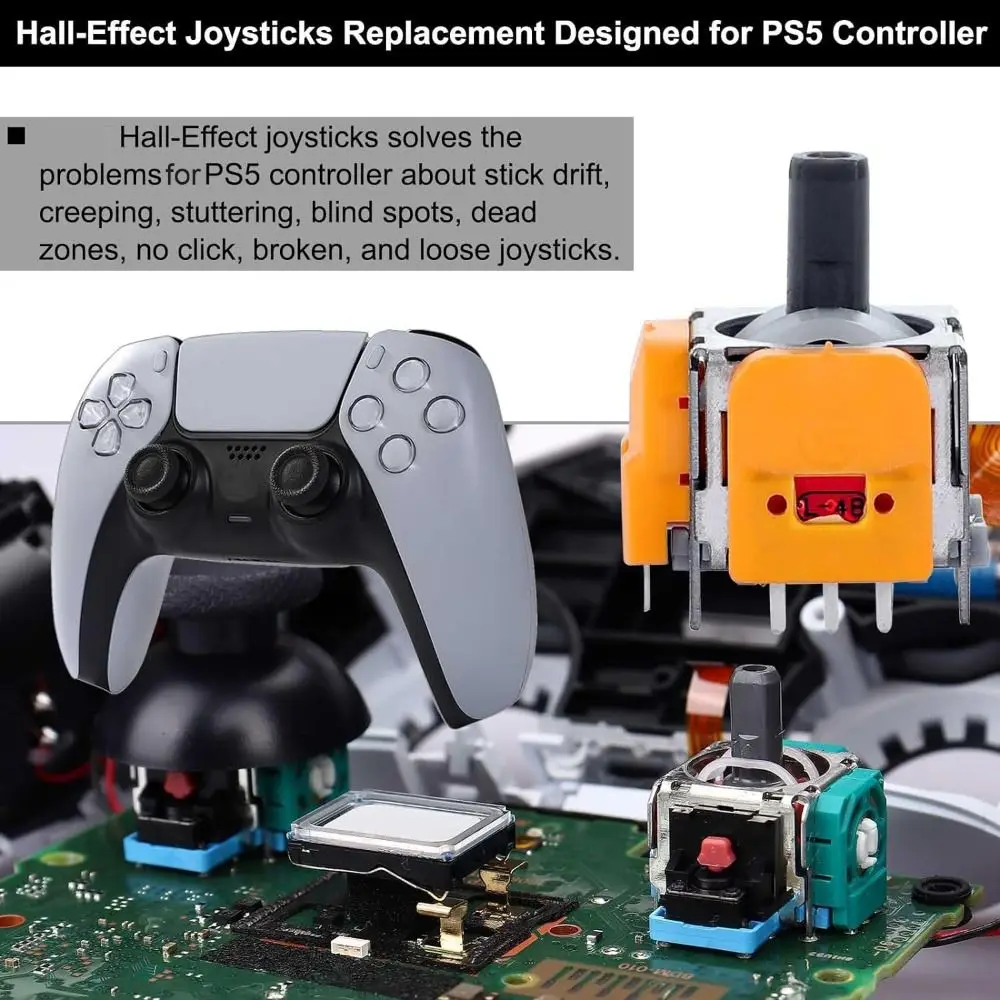 Color: green - 10PCS 3D Analog Sensor Hall Effect Joystick for Playstation 5 Game Controller Thumb Stick for PS5/PS4/Xbox/Switch Pro