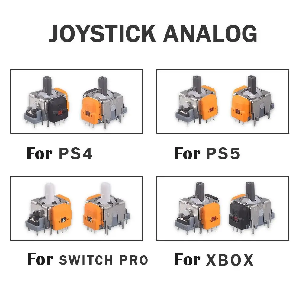Color: green - 10PCS 3D Analog Sensor Hall Effect Joystick for Playstation 5 Game Controller Thumb Stick for PS5/PS4/Xbox/Switch Pro