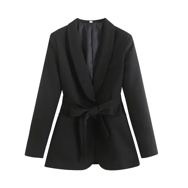 Color: Other, Maternity Size: XL - Black Women's Suit Pregnancy Photoshoot Clothes Chic Outerwear Long Tassel Buckle Waist Belt Blazer Maternity Photography Outfit