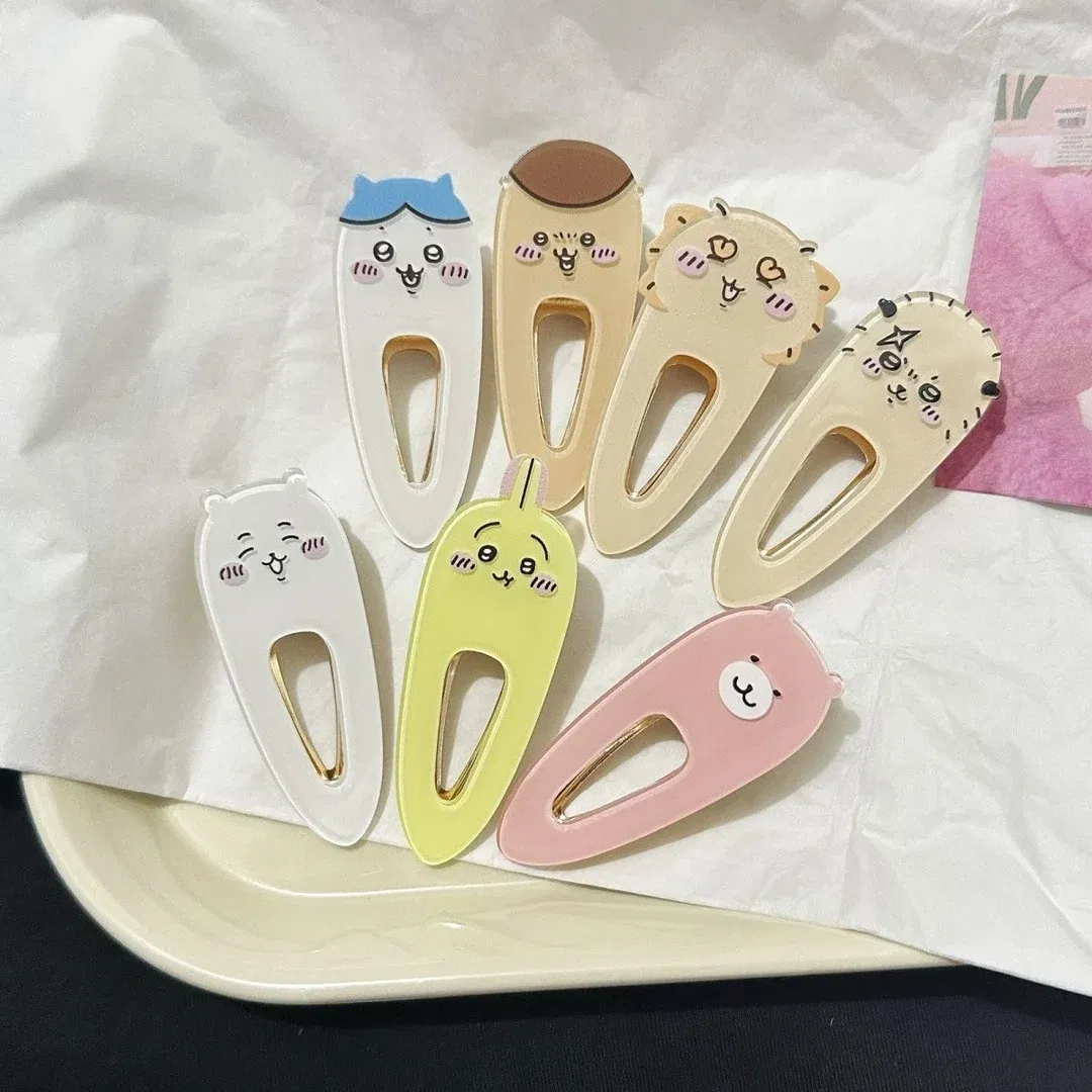 Color: Orange - Japanese New Girls Cute Cartoon Hairpins Kids Lovely Hair Clips Barrettes Headband ハチワ?¬ ち?„?‹?‚? Fashion Hair Accessories