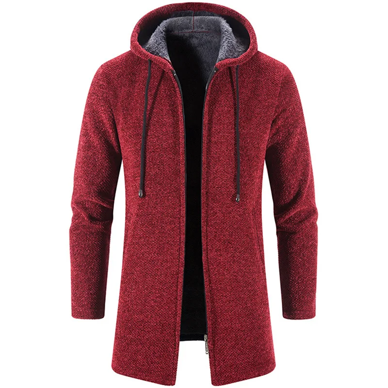 Color: black, Size: XL - 2025 New Autumn Men's Long Sleeve Sweatshirts for Men with Zipper Hooded Mens Oversize Winter Top Jacket Coat Warm Streetwear