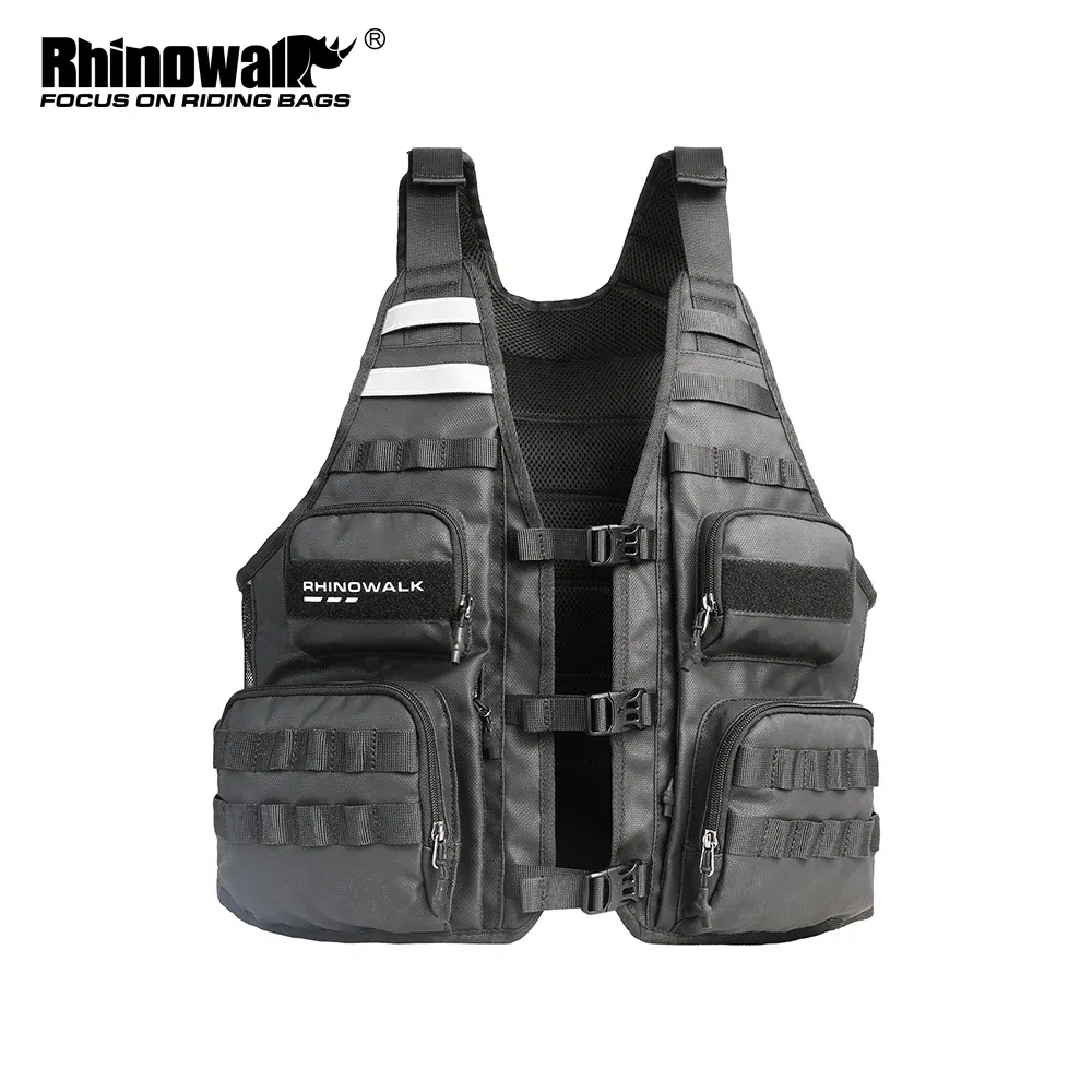 Color: Beige, Ships From: CHINA - Rhinowalk Bike Vest Cycling Motor Vest Adjustable Size Breathable Men Jacket Hiking Fishing Bag Can Add Helmet Back Hydration