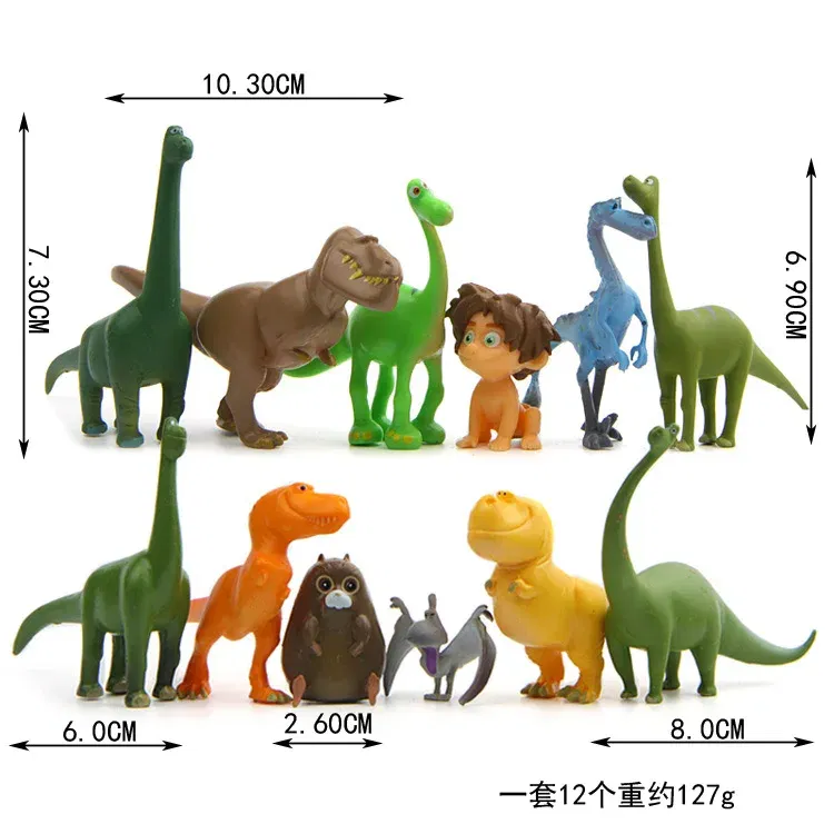 3-7cm 12pcs/set Arlo Spot Henry Butch Mini Doll Model Cake Decoration The Good Dinosaur PVC Toy Action Figures