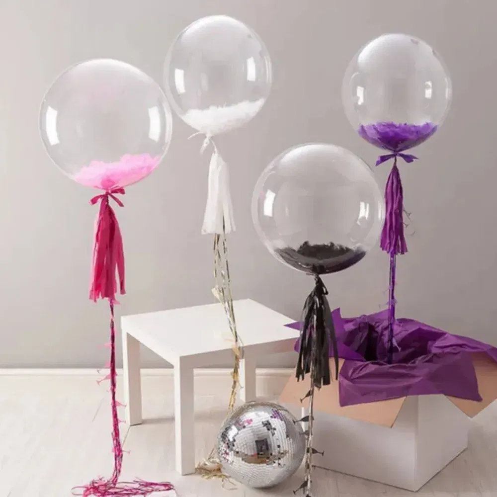 Color: Laser, Ballon Size: 32inch - 10pcs Transparent Bubble Balloon 8/10/12/16/18/20/24/36inch Bobo Balloon For Wedding Birthday Party Balloon