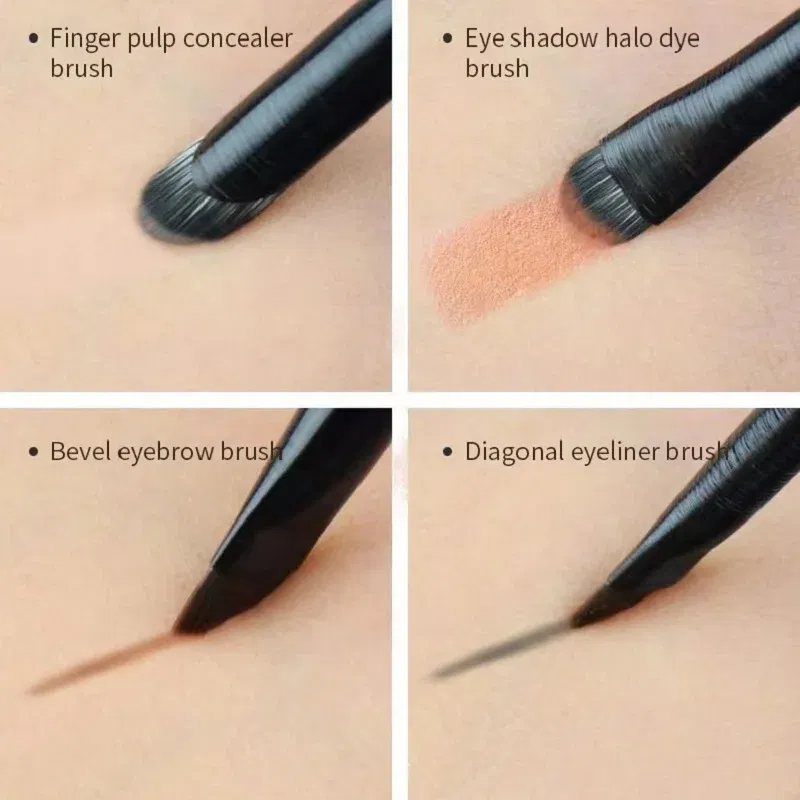 Handle Color: WHITE, Ships From: CHINA - Natural Eye Makeup Brushes Set Eyeshadow Brush Eyebrow Contour Eyeliner Brush Women Eyes Cosmetic Blending Detail Make Up Tools