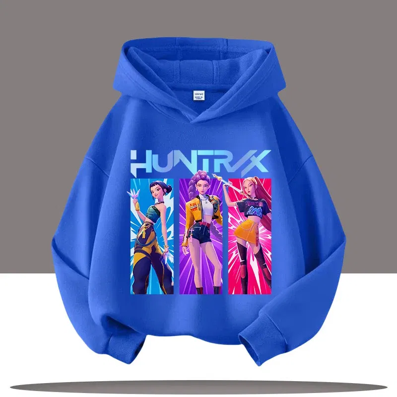 Color: Gold, Kid Size: 9 - Y2K KPop Demon Hunters Hoodies Teenage Girls Boys Rumi KPop Demon Hunters Hoody Autumn Casual Long Sleeve Children's Clothing