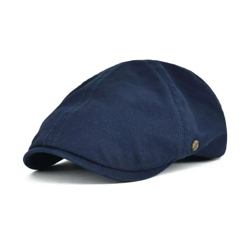 Color: Blue, Hat Size: One Size - VOBOOM Classic Cotton Flat Cap Ivy Caps Men Women Newsboy Cabbie Driver Hat Season Flat CapSolid Color Casual Camouflage Beret