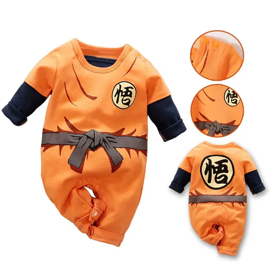 Color: green, Kid Size: 18M - Anime Clothes Baby? Vegeta? Rompers Newborn? Kuririn? Roshi Training Outfit Infant Kids Halloween Cartoon Cosplay Costume Jumpsuit