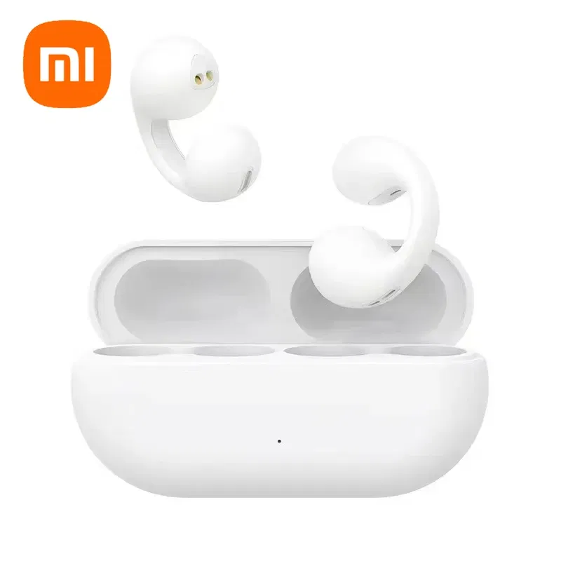 Color: WHITE - Xiaomi TWS Wireless Headphones Bluetooth 5.3 Earphones Earclip Design Touch Control Bone Conduction Earbuds Sport Headsets