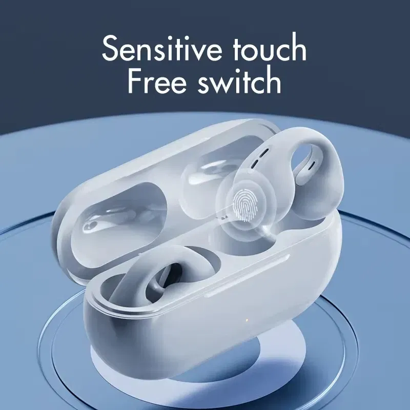 Color: WHITE - Xiaomi TWS Wireless Headphones Bluetooth 5.3 Earphones Earclip Design Touch Control Bone Conduction Earbuds Sport Headsets