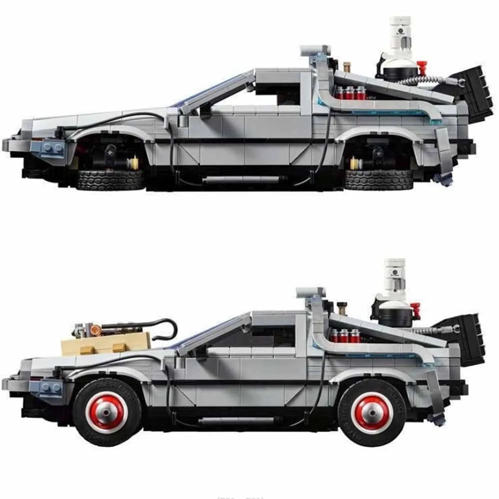 Color: WHITE - Compatible 10300 Back to the Future Time Machine DeLorean DMC-12 Building Blocks Construction Car Bricks Toys For Children Gifts