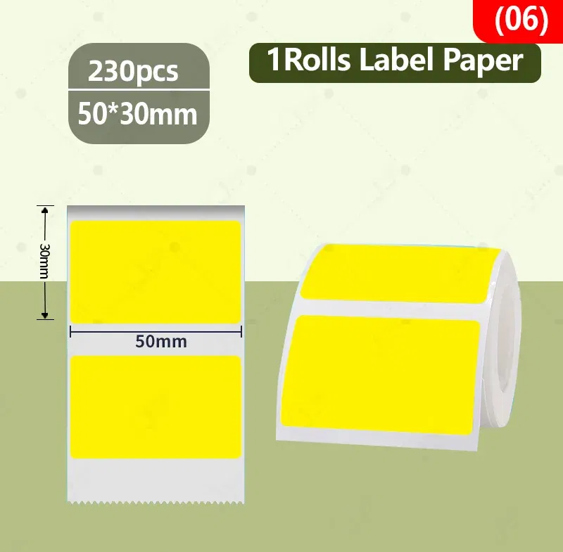 Color: grey - NIIMBOT B21/B203/B3S label machine printing paper color label waterproof, oil resistant, tear resistant label