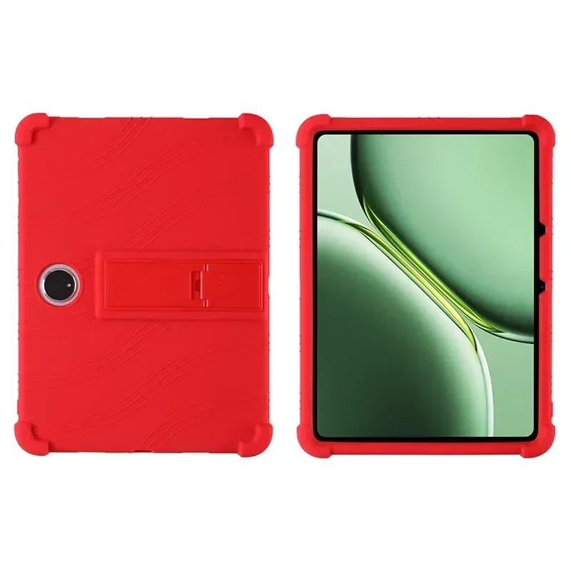 Color: Red, Size: eleven - Case for TCL Tab 11 Gen 2 Android 14 Tablet 11" 9465X Tablet PC Soft Silicone Shockproof Cover with Rear Kickstand