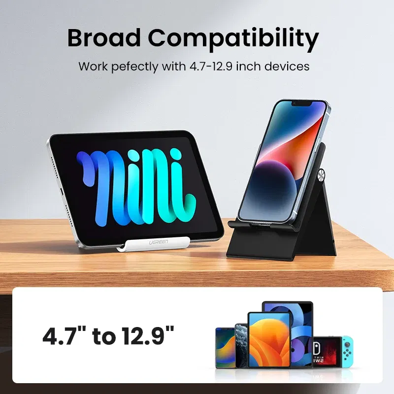 Color: dark blue, Ships From: CHINA - UGREEN Phone Stand Holder Desk Cell Phone Dock Stand for iPhone 16 15 14 Pro Max Adjustable Foldable Mobile Phone Holder Stand