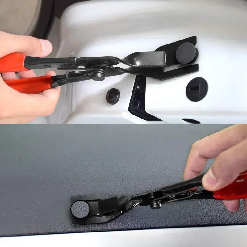 Color Name: Red - Car Headlight Repair Installation Tool Trim Clip Removal Pliers Van Door Panel Fascia Dash Upholstery Remover Tool Dropshipping