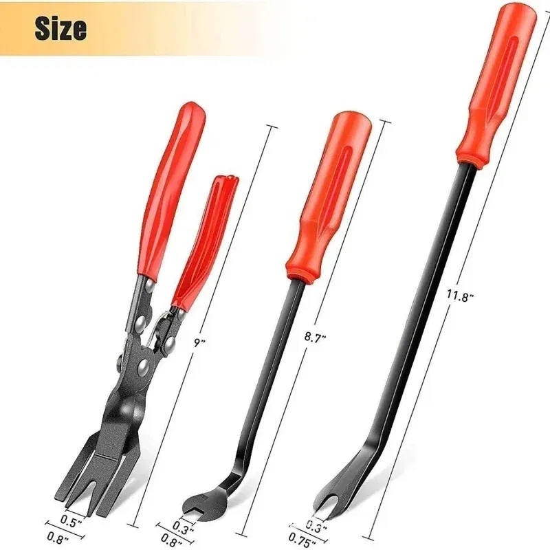 Color Name: Red - Car Headlight Repair Installation Tool Trim Clip Removal Pliers Van Door Panel Fascia Dash Upholstery Remover Tool Dropshipping
