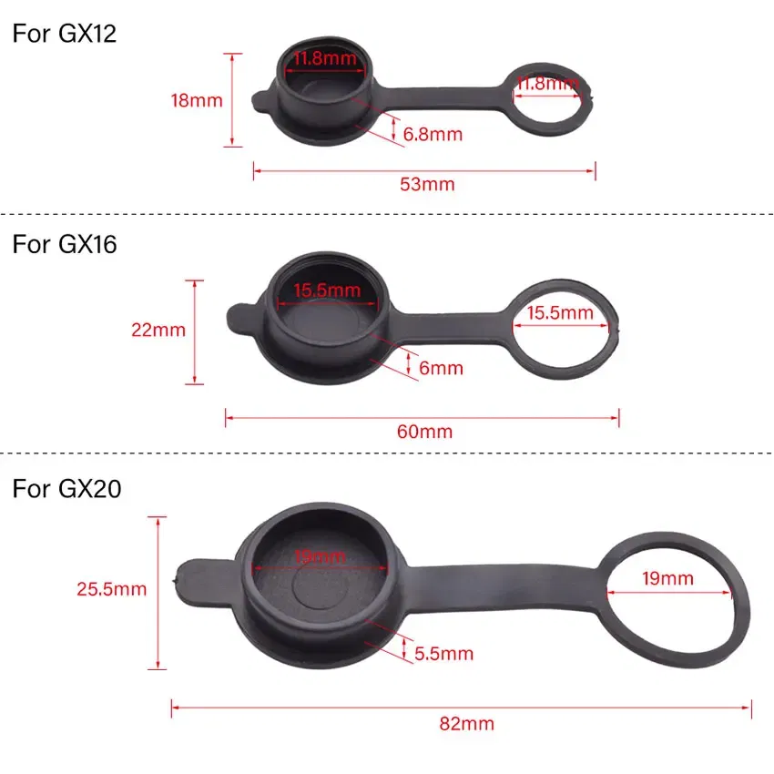 Color: Army Green - Cltgxdd 1pcs GX12 GX16 GX20 Aviation Circular Plug Socket Waterproof Dust Cap Welding Cable Connectors Rubber Protective Cover