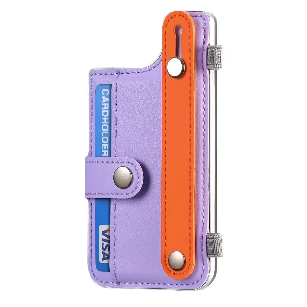 Color: PURPLE, Ships From: CHINA - Card Holder For Back Of Phone Universal Card Holder For Phone Case Multifunctional Phone Wallet Attachment With Pen Clip For All