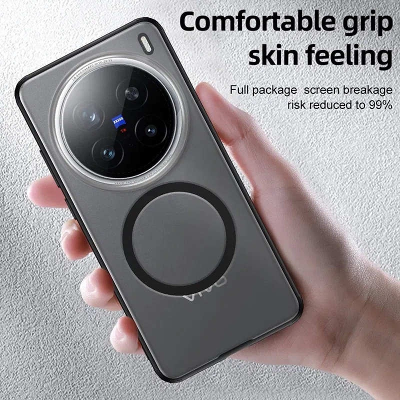 Color: Clear, Material: CANVAS - Magnetic Case For Vivo X200 Pro Case MagSafe Transparent Phone Cover For Vivo X200Pro Mini 5G Protect Shell Shockproof Bumper