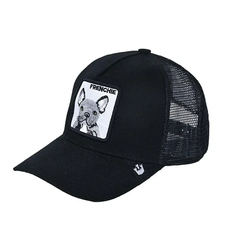 Color: Emerald Green - Baseball Caps Men Women Snapback Hip Hop Cap With Fashion Animals Embroidery Summer Breathable Mesh Trucker Caps Streetwear Bone