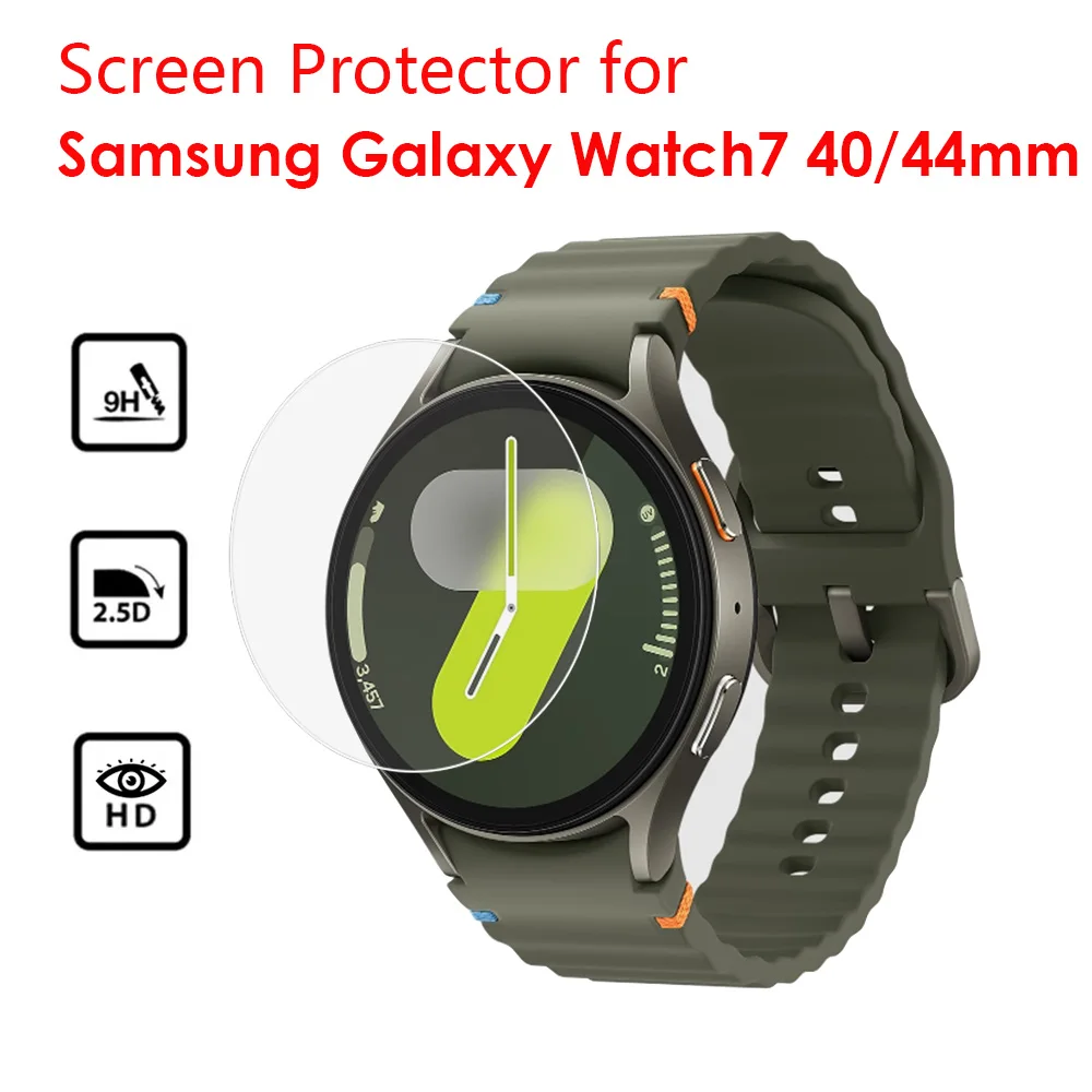 Size: 30mm - 2PCS Tempered Glass Screen Protector for Samsung Galaxy Watch7 40mm SM-L300 Watch 7 44mm SM-L310 SM-L315