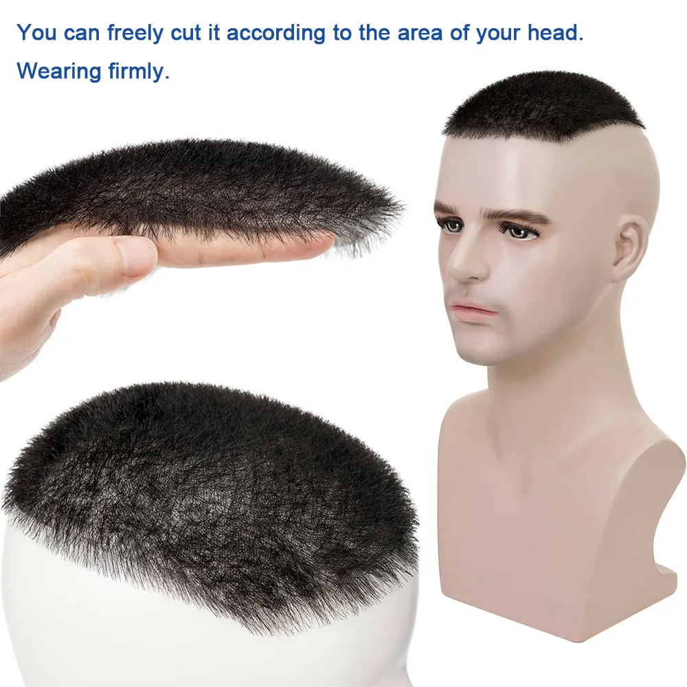 Toupee Color: 1b#, Toupee Density: 100%, Ships From: CHINA, Toupee Design: free - Rich Choices Short Hair Toupee for Men with 100% human hair 5x7 inch Hairpiece for Men Ultra Thin Skin Hair System Mens Toupee