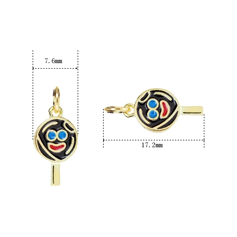 Metal color: SILVER PLATED - 10Pcs Letter Sadboyz or Sadgirls Black Enamel Copper Gold Color Pendant Charms for Jewelry Making